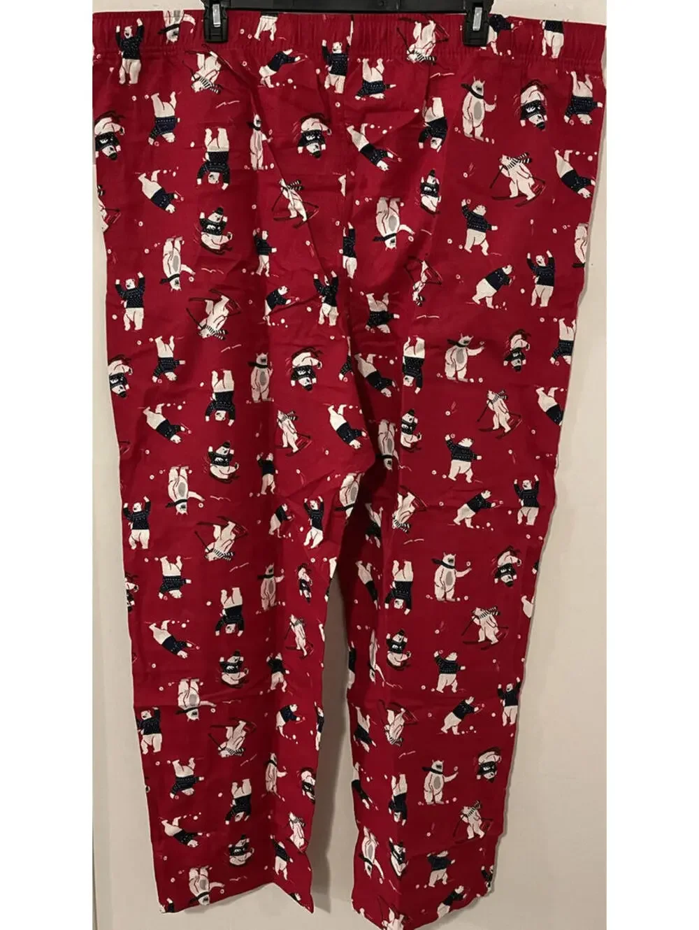 Old Navy Mens 4xl Tall Red Polar Bear PullOn Cotton Lounge Pajama Pant NWT A3226